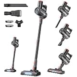 RONEAIR Cordless Vacuum Cleaner,40Kpa 45Min Vacuum Cleaners for Home,Self-Standing,Stick Vacuum with Wall Mount Storage,Anti-Tangle &,6 in 1 Lightweight Vacuum for Hard Floors Carpet Pet Hair - Black