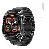 AMAZTIM M3E Smart Watches + 2 Pack Screen Protector, Compatible with Android and iOS