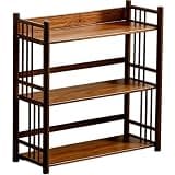 Vyntyra Book Shelf,Open Storage Shelf,Display Shelf,Narrow Bookcase for Small Space,for Living Room, Study, Office(Walnut Color,3-85)