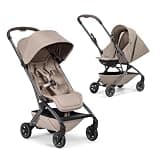 Joolz Aer2 Lightweight Travel Stroller + Nest-to-Seat Newborn Accessory Bundle – Ultra-Compact One-Hand Fold, Newborn to Toddler Travel System - Space Black