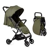 Lightweight Travel Stroller for Baby & Toddlers - Easy Fold & Compact Stroller with Canopy, Storage Basket, Multi-Position Recline & Convenient One-Hand Fold (Green)