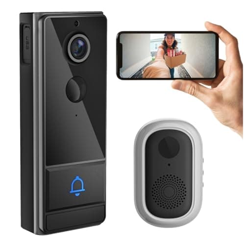 LICAEVEY Video Doorbell, 2.4G WiFi APP Remote Monitoring Smart Camera with 2 Way Talk for Android Smartphone, 120 Wide Angle Lens, PIR Human Detection