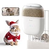 Sandpoy Hanging Automatic Rabbit Feeder with 1080P Camera, 62oz Storage, Multiple Pet Cage Compatibility, Customized Feeding Schedule- Perfect for Ferrets, Cats, Guinea Pigs, Chinchilla and Hedgehog