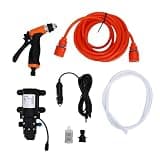 OPPWONG 12V Portable Electric Pressure Washer Pump Kit 100W Intelligent Car Washer Gun with Auto Start Stop Function for Vehicle Cleaning