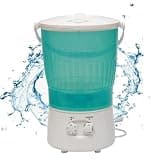 Portable Mini Washing Machine, Semi-Automatic Laundry Washer with Rotary Timer, Space-Saving Design for Home, Dorm, Apartment, RV, Travel, Outdoor Use
