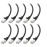 BRENDAZ Cat6A Ethernet Cable, -5-Pack, Cat 6a 10Gbps Snagless UTP Patch Cord, 24 AWG RJ45 for Networking, Computers, Routers, and Switches. (1-Feet)