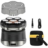 7D Head Shaver for Bald Men, Electric Razor with Upgraded Floating Blades, IPX6 Waterproof, Rechargeable Razor for Wet & Dry Use, Metal-Adhering Head, LED Display