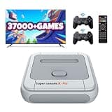 Kinhank Super Console X Pro,Retro Video Game Console with 37,000+ Games, Emulator Console Compatible Most Games, Support 4K TV HD/AV Output, 2 Wireless Controllers,Gift for Men