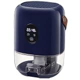 Dehumidifier for Home, Portable Air Dryer for Bedroom, Living Room, and Office, Smart Humidity Control with LED Display, 330 sq ft Coverage, Quiet Daily Dehumidification, Blue