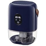 Dehumidifier for Home, 330 sq ft Coverage Portable Air Dryer for Bedroom Living Room and Office, LED Display, Smart Humidity Control, Daily Dehumidification, Quiet Operation, Blue