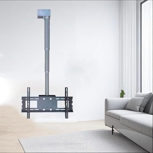 Motorized Ceiling TV Mount, Telescopic Electric TV Lift, Height Adjustable Motorized TV Stand And Wall Mount, Motorized TV Mount Lift With Remote Control, For 26-70 Inch Low Profile TVs(30cm)