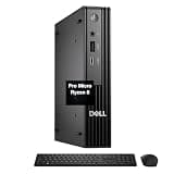 Dell Pro Micro AI Business Mini Desktop (AMD Ryzen 5 8500GE, AMD Radeon 740M, 16GB DDR5, 1TB PCIe SSD, WiFi 6, Bluetooth 5.4, 90W PSU, RJ-45, 1 Display Port, 1 x HDMI 2.1, Win 11 Pro)