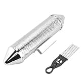 Durable Stainless Steel Metal Guiro Percussion Instrument, Professional Musical Guiro with Scraper, Clear Sound Metal Rasp for Latin Band, Music Class or Home Practice