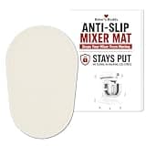 Baker’s Buddy Anti-Slip Stand Mixer Mat for KitchenAid® Bowl-Lift 5–7 Qt Mixers – Silicone Non-Slip Base Helps Keep Mixer in Place, Reduces Vibration & Movement During Heavy Dough Kneading, White