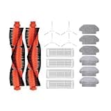 Compatible For Xiaomi, Robot Vacuum S10 S12 B106GL / Mop 2S XMSTJQR2S Replacement Main Side Brush Filter Cloth Parts Accessories(16pcs white)