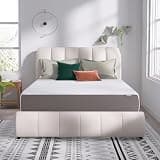 2 Medium Firm Memory Foam Mattress, Breathable, 12 Inch, Queen, White/Grey