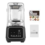 Blender, 68 oz Professional Countertop Blenders with Shield, 2200W 26000RPM Kitchen Food Processor Combo, Self-Cleaning, Speed Adjustable, 6 Preset Menu for Smoothies, Ice Crushing, Puree, White