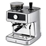 LEISULIF Espresso Machine with Grinder, Italian Semi-Automatic Pressure Coffee Maker with Rich Crema, Compact Lightweight Home Espresso Machine for Cappuccino and Latte, Silver spray paint