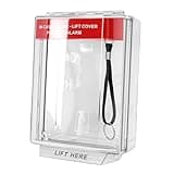 WALFRONT Manual Call Point Cover Pull Station Protective Guard Fire Call Point Protector with IP67 Fireproof Transparent Design for Home Office Outdoor Fire Alarm