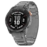 Synsing No Tool Needed 26mm Titanium Metal WatchBand for Tactix 8 51mm/Instinct 3 50mm/Fenix 8 51mm/7X Pro/6X Pro, 22mm Metal Quick Fit Compatible for Tactix 8 47mm/Fenix 8 47mm/7/6 Pro/Forerunner 965