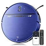 MANVN Robot Vacuum and Mop Combo for Pet Hair, Robotic Vacuum for Hard Floors and Carpets, 2.87'' Ultra-Slim, with 3D Obstacle Avoidance, Wi-Fi/App/Voice Controlled, Self-Charging