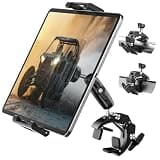 INSSKY UTV Tablet Mount for Square & Round Bar, Fits 1.1"-1.8" Tubes, Heavy Duty 360° Rotatable Off-Road Buggy Tablet Holder for iPad Pro Air, Galaxy Tab & 6.1-15.6" Devices, for Polaris RZR Can-Am