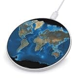 World Map Wireless Charger, Fast Charging Pad