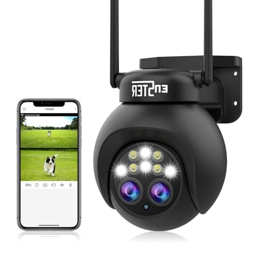 ENSTER 2MP Dual Lens Security Camera Outdoor Wired 2.4G WiFi