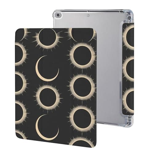 Magnificent Solar Eclipse Pattern Soft TPU Case Auto Sleep Wake Cover with Pencil Holder Compatible with IPAD 2017/2018/Air1/Air2 (9.7in)