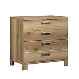 2 Drawers Lateral File Cabinet, Brown Wood Horizontal Filing Cabinet, Modern Practical Storage Dresser for Home Office, Fits Letter & Legal Hanging Files