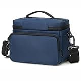 Padwa Lifestyle Blue Small Portable Camera Bag - Compact Nylon Camera Photography Bag Weather Resistant with Lens Compartment,Casual Camera Bag for Small Digital,SLR,Mirrorless Cameras