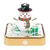 YUEHISY 3D Memo Pad with 2026 Calendar, Paper Carving Art Snowman Design, Tear Away Notepad for Desk Decoration and Creative Gift
