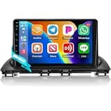 Volxcereo Car Radio for Mazda 3 2014 2015 2016 2017 2018 2019, 9 inch Double din Touchscreen Car Stereo with Carplay/Android Auto, Bluetooth, SWC, FM/RDS, Mirror Link, You-Tube Video