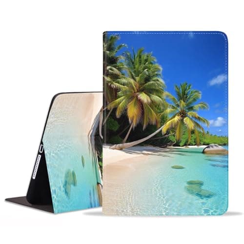 TBXOSTN Case for Samsung Galaxy Tab S8 2022 & S7 2020 11 Inch (SM-X700/X706/T870/T875/T878), Premium PU Leather Stand Cover with Smart Auto Wake/Sleep, Tropical Paradise Beach Palm Trees