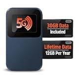 Solis Edge 5G Hotspot Device, Bundle Includes Lifetime Data (12GB Per Year) and 30GB Global Data, WiFi in 140+ Countries, Access 300+ Mobile Carriers, Portable Internet by SIMO