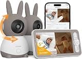 ieGeek 2K Split-Screen Baby Monitor, 5" Audio Baby Monitor with 2 Cameras, WiFi Smartphone Video Dual Camera, Night Vision, Motion & Cry Detection, Two Way Talk Temper &Humidity Sensor