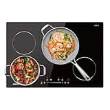 CIARRA 30 Inch Induction Cooktop, 4 Burners 8200W Built-in Electric Stovetop with Booster Function, 9 Power Levels, Sliding Touch Control, Timer & Safety Lock, Glass Ceramic Surface for Home Kitchen