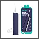 quip Rechargeable Cordless Water Flosser with 2 Cleaning Modes and 360 Degree Rotating Tip - Portable Electric Oral Irrigator for Deep Gum and Teeth Cleaning