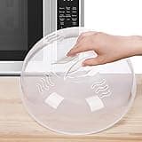 Microwave Splatter Cover for Food Large Microwave Plate Food Cover With Easy Grip Handle Anti-Splatter Lid With Enlarge Perforated Steam Vents,11.5 Inch,BPA Free & Dishwasher Safe