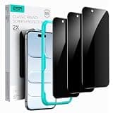 ESR 3 Pack for iPhone 16 / iPhone 15 Privacy Screen Protector, Anti-spy Tempered-Glass Privacy Screen Protector with Easy Installation Tool, Micro-Curved Edges, Case Friendly