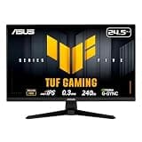 ASUS TUF Gaming Series 5 24.5” 1080P Monitor (VG259QM5A) – Full HD, Fast-IPS, 240Hz, 0.3ms, G-SYNC Compatible, FreeSync Premium, 99% sRGB, DisplayWidget, Gaming AI, 3 yr Warranty