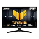 ASUS TUF Gaming Series 5 24.5” 1080P Monitor (VG259QM5A) – Full HD, Fast-IPS, 240Hz, 0.3ms, G-SYNC Compatible, FreeSync Premium, 99% sRGB, DisplayWidget, Gaming AI, 3 yr Warranty