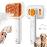 3-in-1 Pet Grooming Brush with Cool Mist & Self-Cleaning Deshedding Tool for Dogs Cats, Extra Wide Comb, Visible Water Window, Gentle for All Coats & Sensitive Skin - Ideal for Spring Shedding