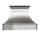 Stainless Steel Range Hood Wall Mount 48'' W,48'' H, 24''D,CT Copper Tailor Custom Handmade Metal Kitchen Vent Hood, With 4-Speed Exhaust Fan & LED Light,SH3-C2