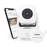 Jarnex 2K Indoor Pan Tilt 360 HD 2.4GHz WiFi Home Security Camera, Baby/Pet Monitors, 2 Way Audio, Smart Light Night, Bluetooth Fast Link, One Click Call, Local/Cloud Storage, Work with Alex/Google