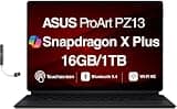 ASUS ProArt PZ13 2-in-1 AI Creator Laptop 13.3" Touch OLED 3K Detachable Display (Qualcomm Snapdragon X Plus X1P-42-100, 16GB LPDDR5X, 1TB SSD, WiFi 7, Backlit KB, Win 11 Pro) w/DKZ USB Hub