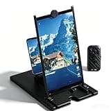 Screen Magnifier for Cell Phone, 3D HD Mobile Phone Screen Amplifier, Foldable Display Stand with Wireless Remote Control, Portable Video Projector for Home Movie (12-inch)