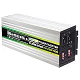 3000W 4000W Pure Sine Wave Inverter DC 12V/24V to 110V/220V AC Converter, LED Display, 2 AC Outlets, Ideal for Car, Truck, Home, and RV Power Supply