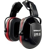 SAFEBUILDER 30dB Ear Muffs Hard Hats Type Safety Earmuffs For Safety Helmet Hearing Protection Earmuffs ANSI S3.19 (Black CB RED)
