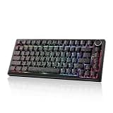Itigoitie 75% Wireless Gaming Mechanical Keyboard, Tri-Mode BT5.3 2.4G USB-C, Hot Swappable Linear Switch, Gasket, RGB & CNC Knob, 1000Hz Polling, Full Anti-Ghosting for Mac/Windows/Android/iOS
